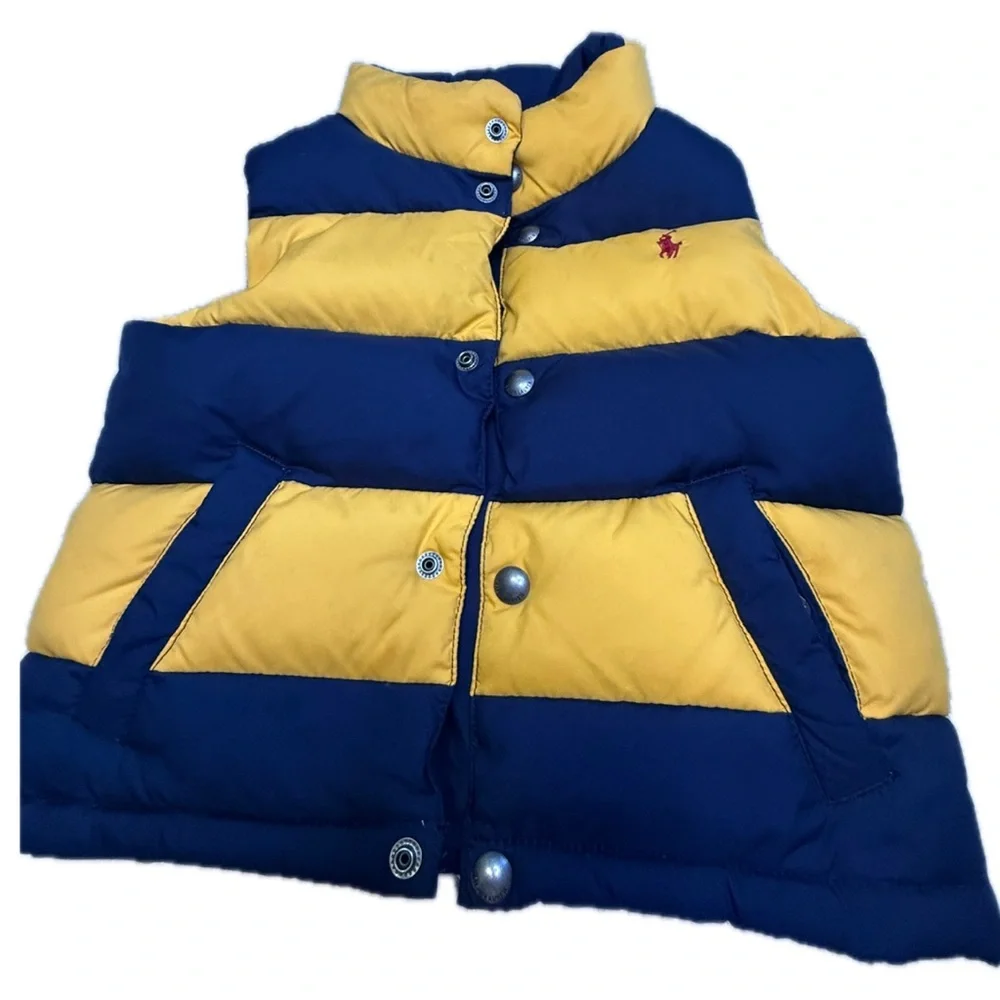Ralph Lauren Kids Two-Tone Yellow and Navy Vest
